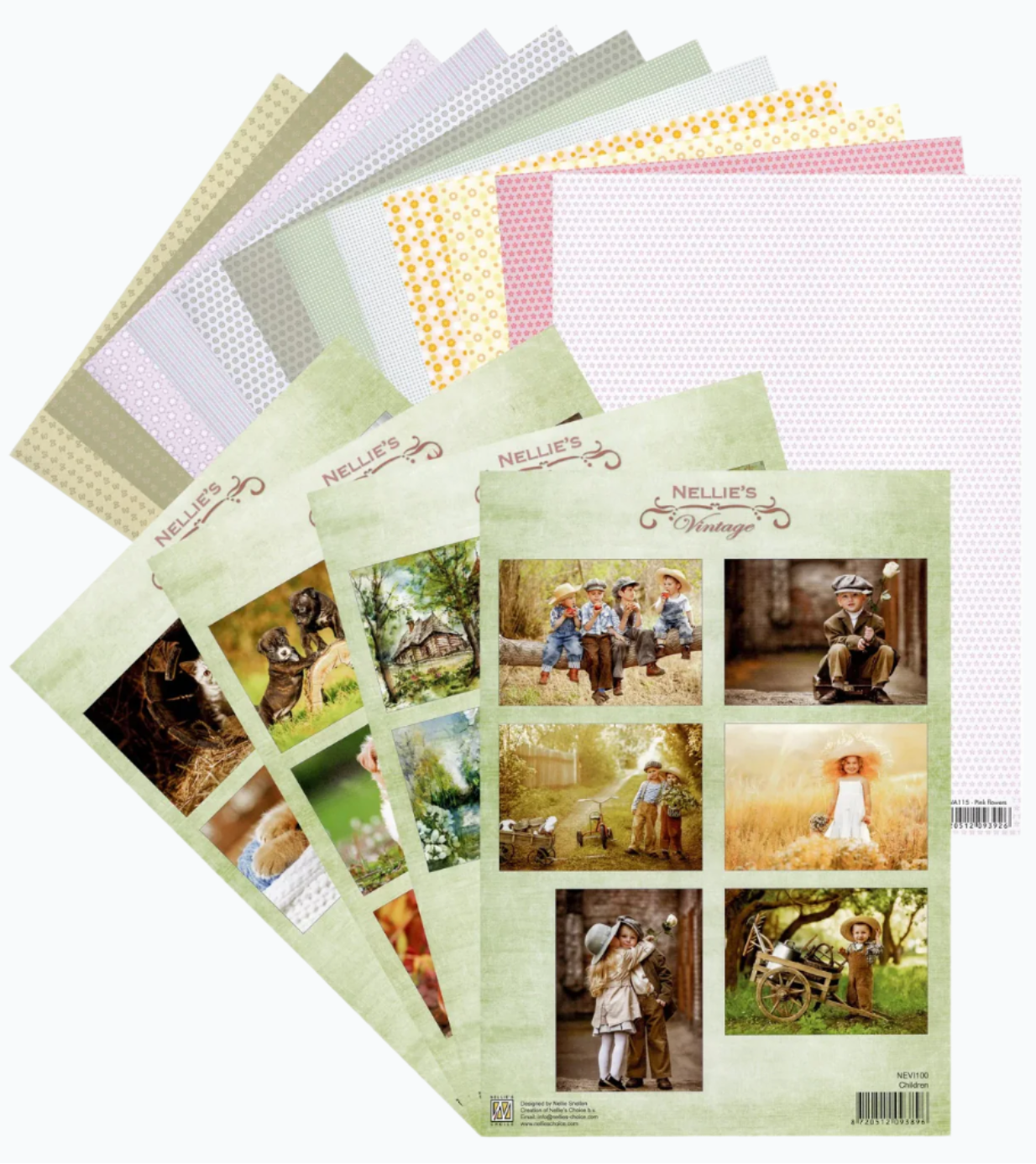 3D Cutting Sheet - Combi Set Vintage Children COMBNN001