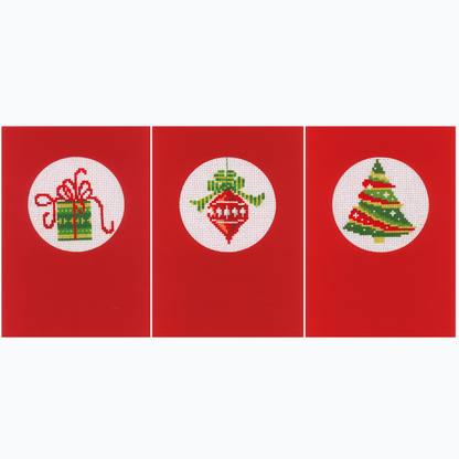 Wenskaart Borduurpakket - Kerst 1 - Set Van 3