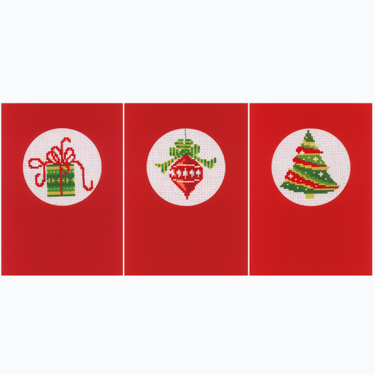 Wenskaart Borduurpakket - Kerst 1 - Set Van 3