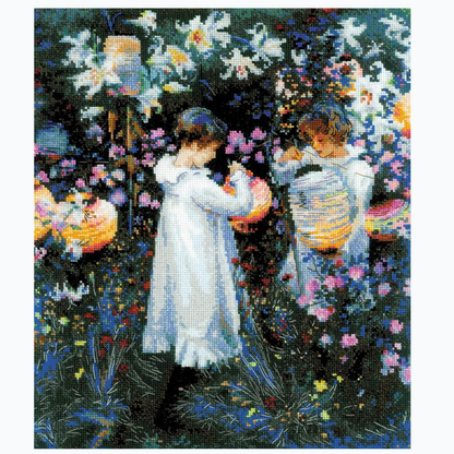 Kit de point de croix - Œillet, lys, lys, rose, d'après le tableau 2053 de J.S. Sargent