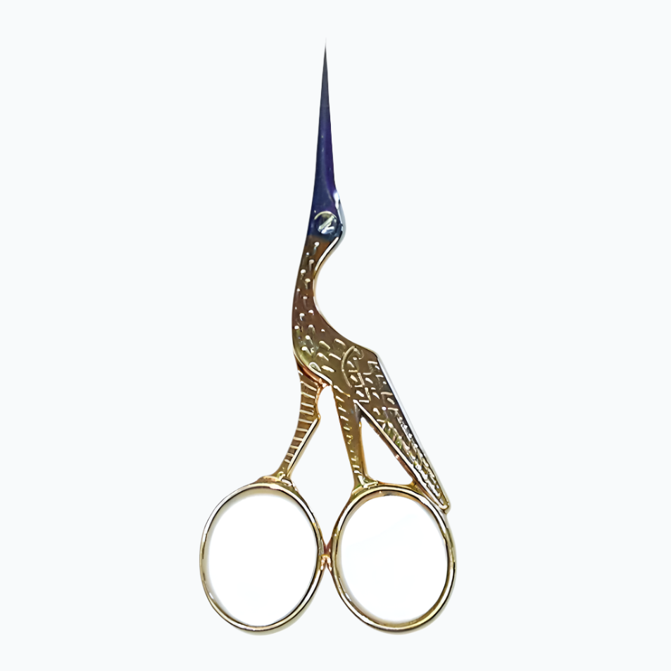 Embroidery Scissors Stork - Gold Plated