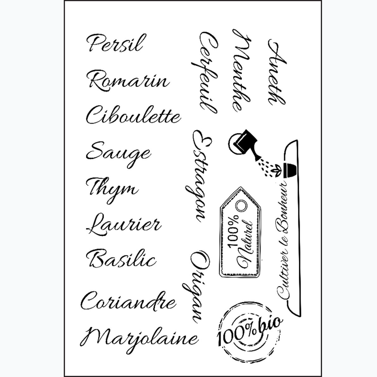 Clear Stamp - Franse Kruiden