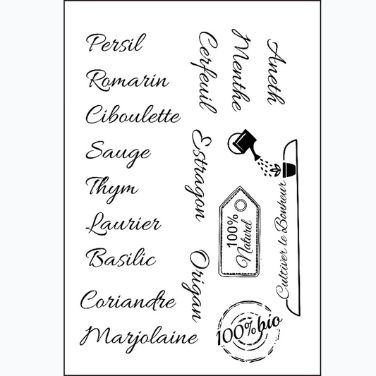 Clear Stamp - Franse Kruiden