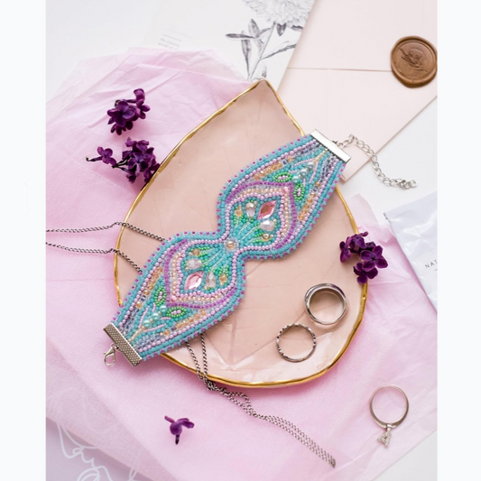 Bead Embroidery Kit - DIY Bracelet Kit - Morning Tenderness ADB007