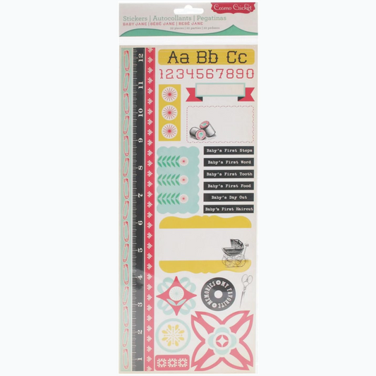 3D Cardstock Stickers - Baby Jane - 22 Pieces