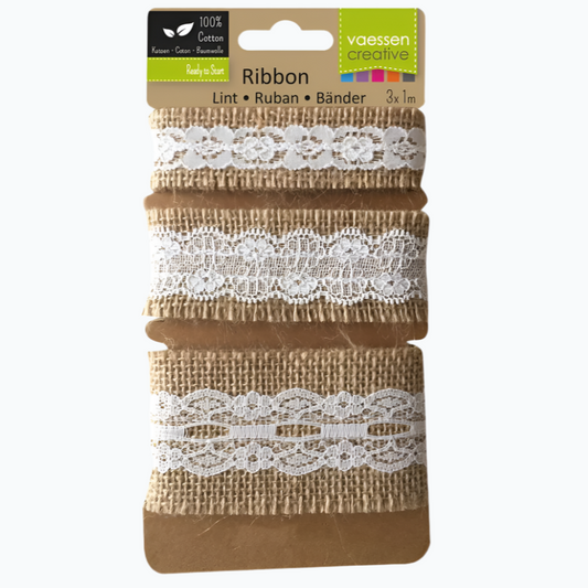 Ribbon Jute/Lace - Design 3