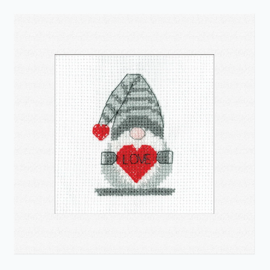 Wenskaart Borduurpakket - Gonk - Love Card