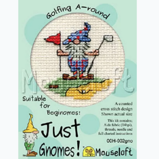Embroidery kit Just Gnomes - Golfing A-Round