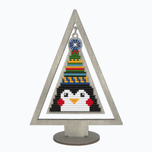 Borduurpakket Kerstboom - Penguin