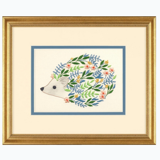 Embroidery Kit On Printed Linen - Hedgehog