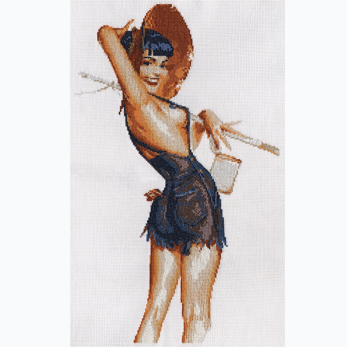 Cross Stitch Embroidery Kit - Girl in Shorts K5-061