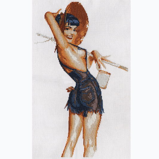 Cross Stitch Embroidery Kit - Girl in Shorts K5-061