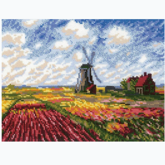 Borduurpakket - Tulip FIelds, After C. Monet's Painting 1643
