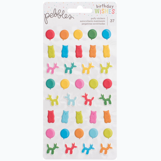 3D Stickers - Happy Hooray Puffy Stickers - 37 Stuks
