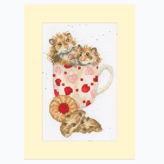 Greeting Card Embroidery Kit - Hammy Anniversary XGC44