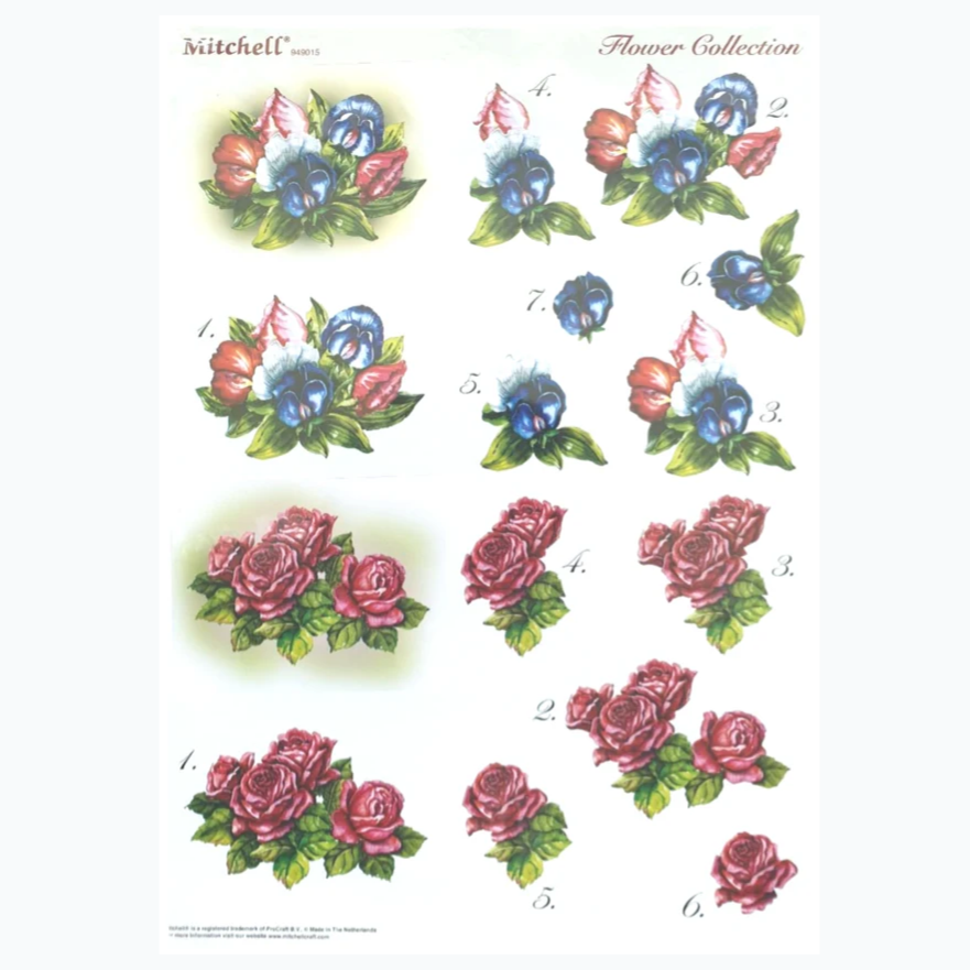 Die cutting sheet - 3D Flower Collection - N° 949015