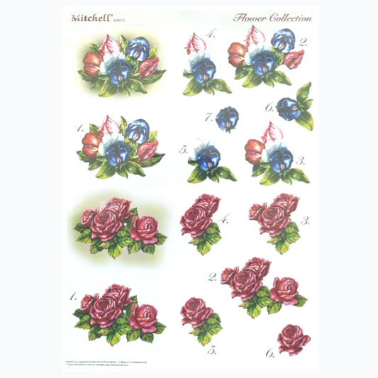 Die cutting sheet - 3D Flower Collection - N° 949015