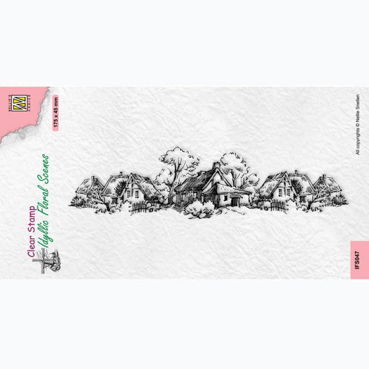 Clear Stamp - Nellie's Choice - Idyllic Floral Scenes: Nostalgic Houses IFS047