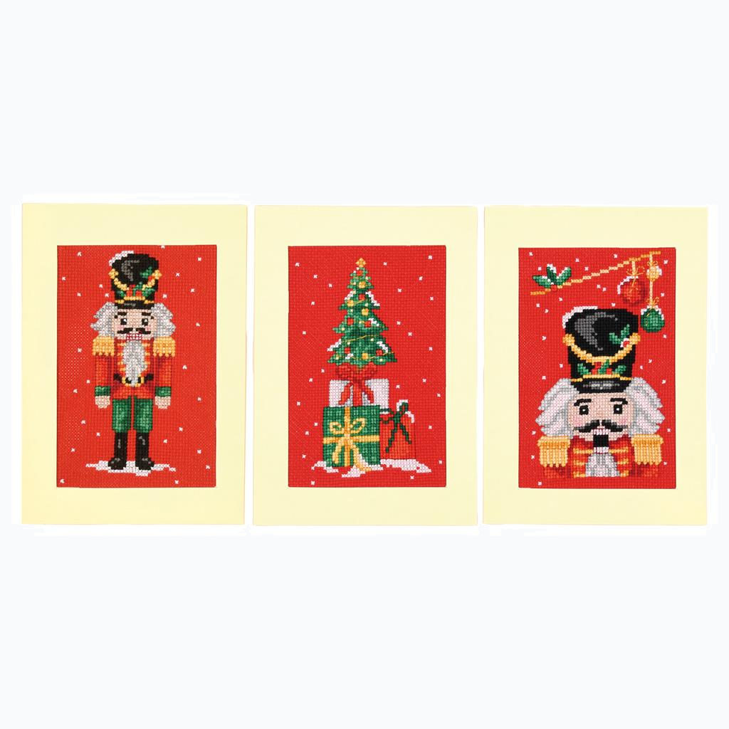 Wenskaart Borduurpakket - Notenkraker - Set Van 3