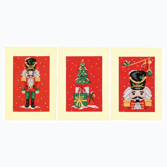 Wenskaart Borduurpakket - Notenkraker - Set Van 3