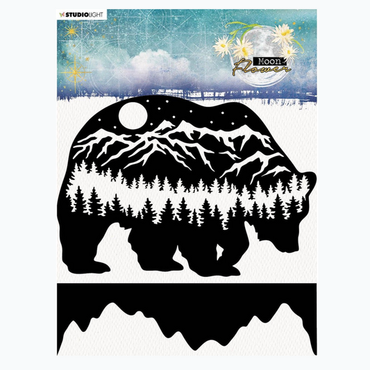 Stencil - Moon Flower 74 - Polar Bear