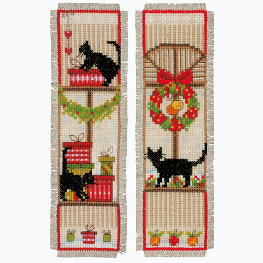 Embroidery Kit - Bookmark Kit Christmas Atmosphere - Set of 2 (Vervaco)