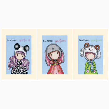 Kit de broderie pour cartes de vœux - Gorjuss - Lot de 3 PN-0203585