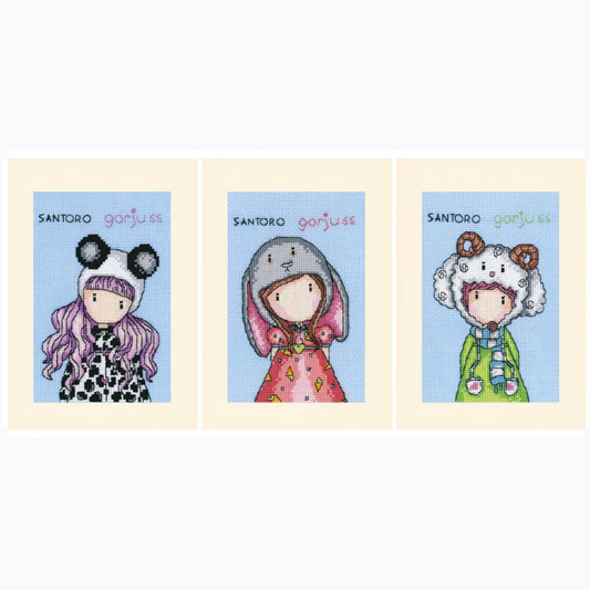 Greeting Card Embroidery Kit - Gorjuss - Set of 3 PN-0203585