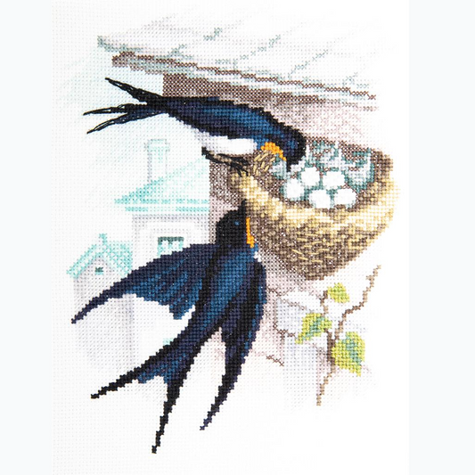 Borduurpakket - Bird Home M-517