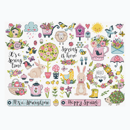 Borduurpakket - Spring Sampler L9937