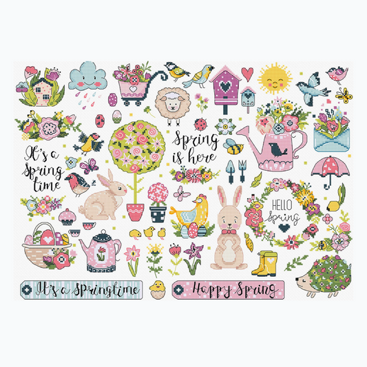 Borduurpakket - Spring Sampler L9937