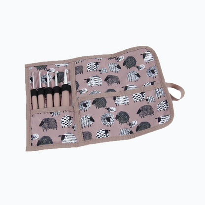 Etui Met 5 Aluminium Haaknaalden - Roze