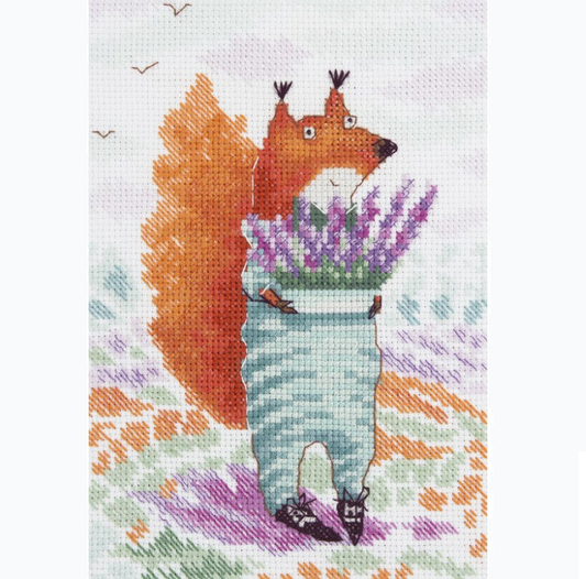 Cross Stitch Embroidery Kit - Lavender For Her KL8-233