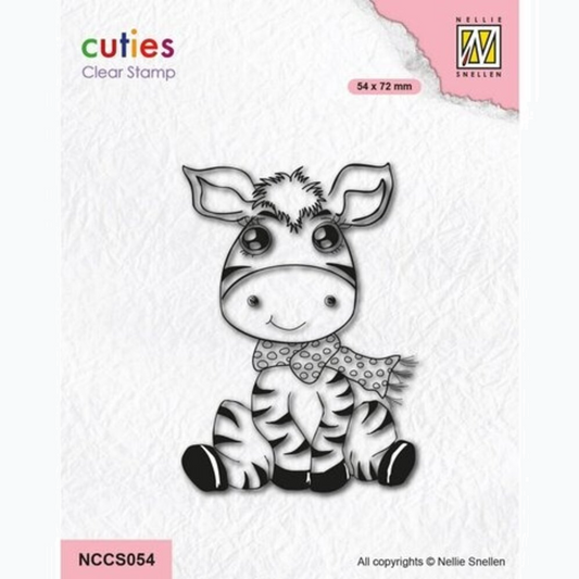 Clear Stamp - Nellie's Cuties - Zebra NCCS054