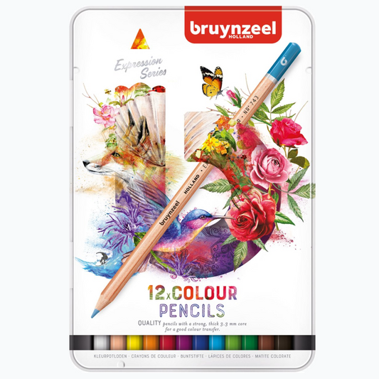 Kleurpotloden Set in Blik - Expression Colour Pencils - 12 Kleuren