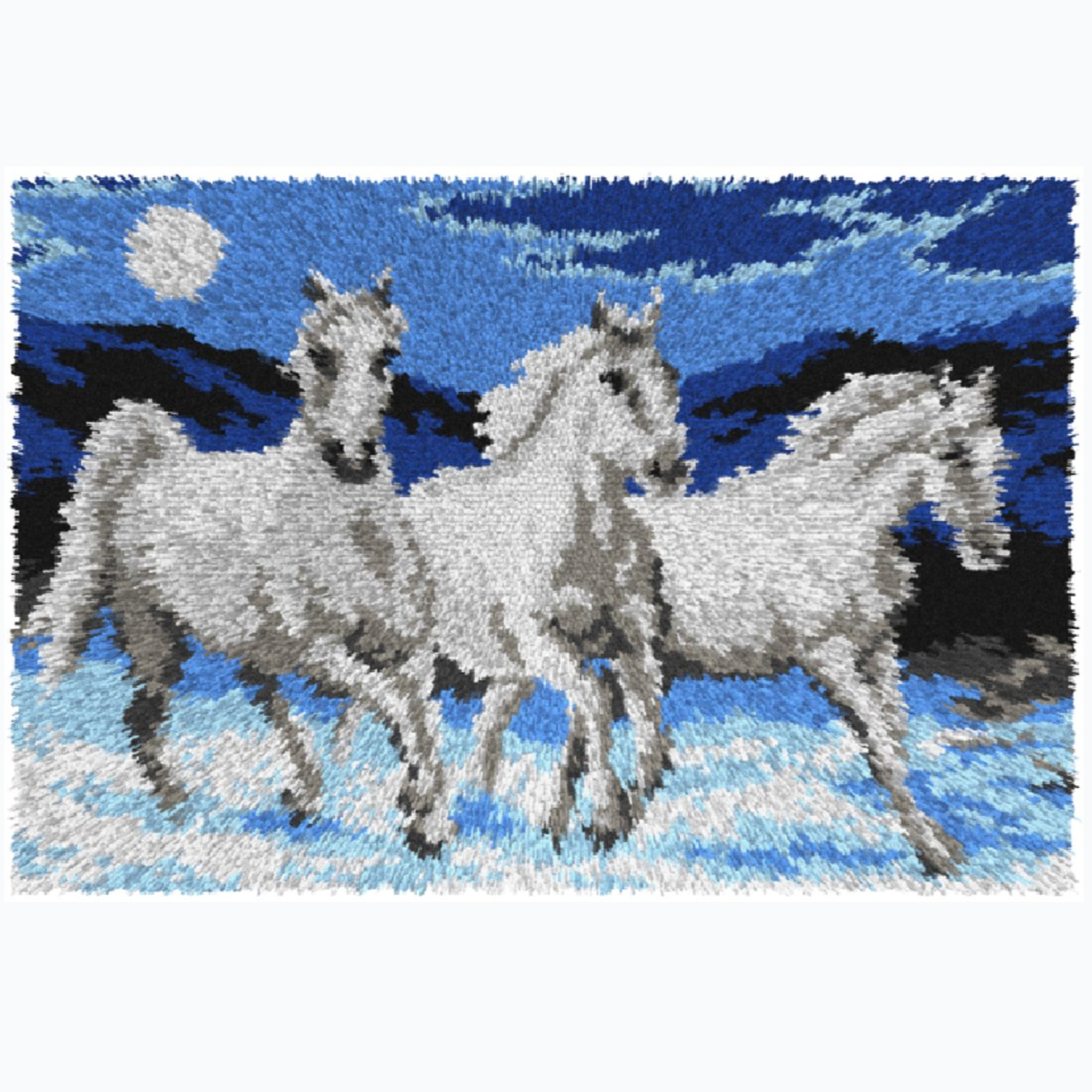 Knooppakket Knooptapijt - Horses At Night SA4239