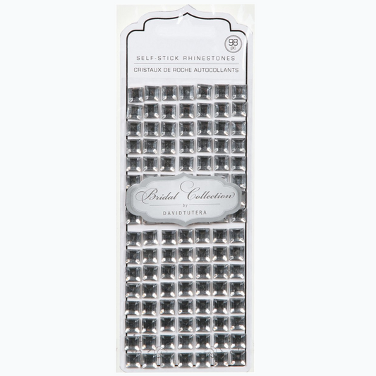 3D Stickers - Rhinestone Self Stick Squares - 98 Stuks