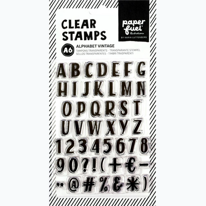 Clear Stamp - A6 Alphabet Vintage