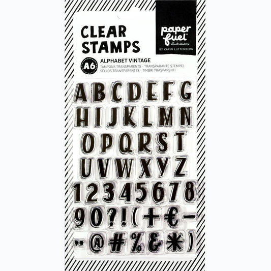 Clear Stamp - A6 Alphabet Vintage