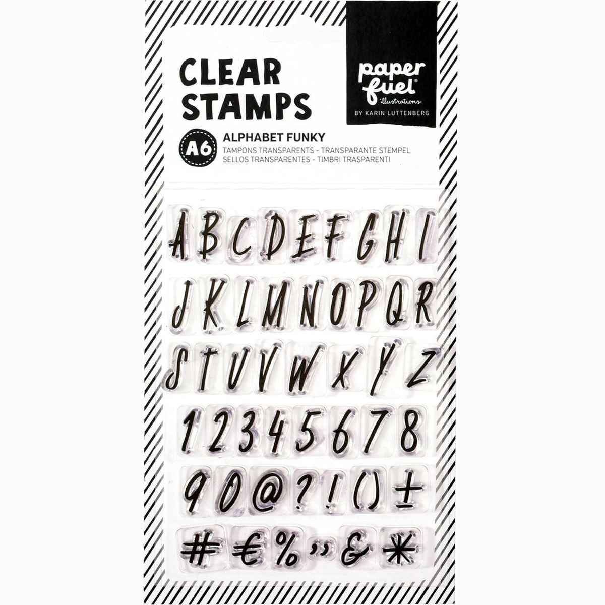 Clear Stamp - A6 Alphabet Funky