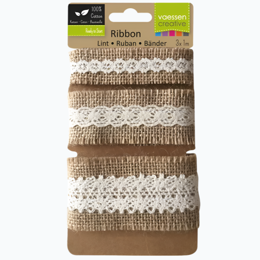 Ribbon Jute/Lace - Design 2