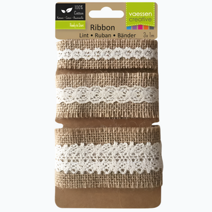 Ribbon Jute/Lace - Design 2