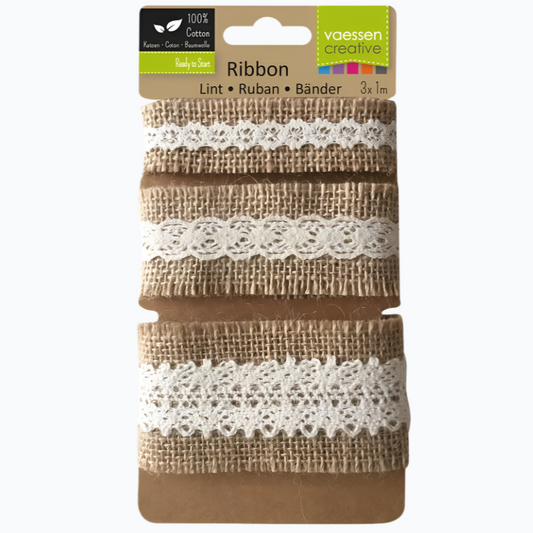 Ribbon Jute/Lace - Design 2