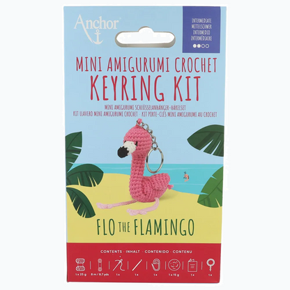 Anchor Mini Amigurumi Haak Kit - Sleutelhanger Flamingo
