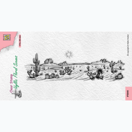 Clear Stamp - Nellie's Choice - Idyllic Floral Scenes: Desert IFS045