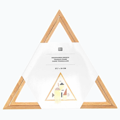 Cadre à broder triangulaire en bois