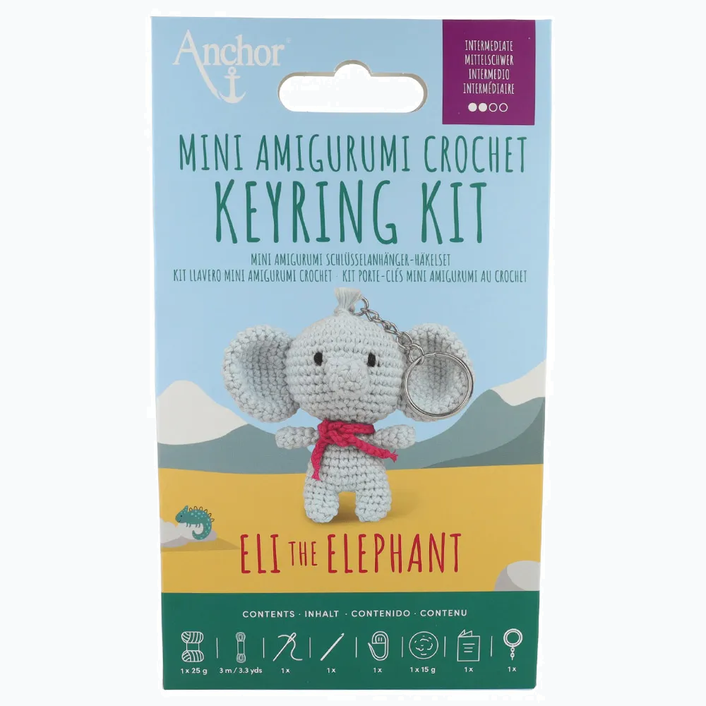 Anchor Mini Amigurumi Haak Kit - Sleutelhanger Olifant