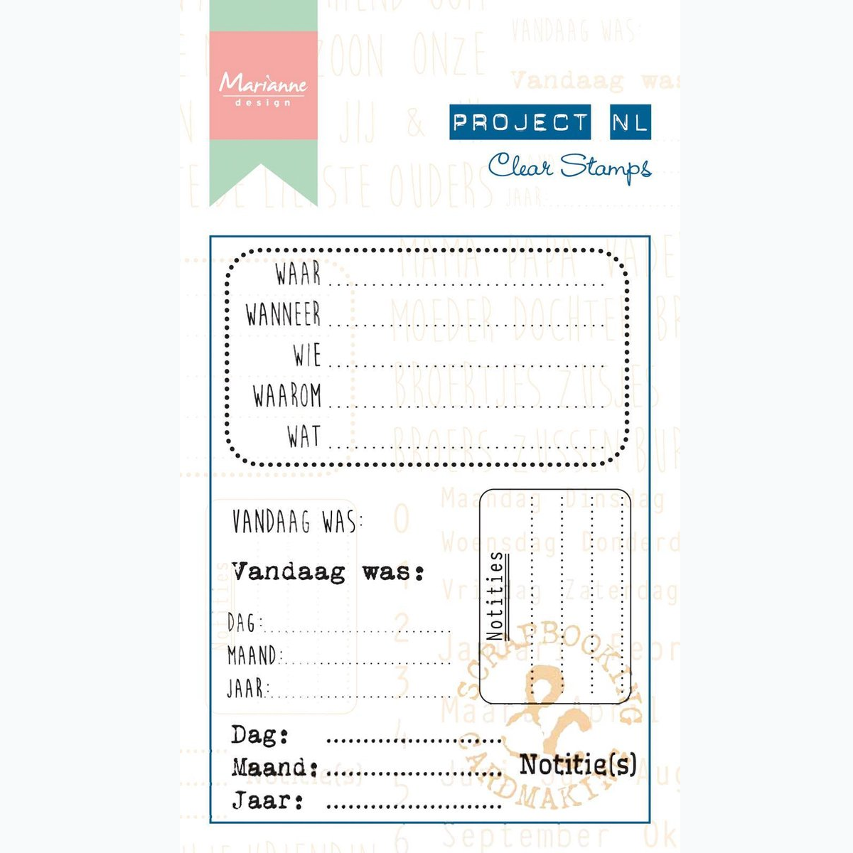 Clear Stamp - Project NL Notes PL1513
