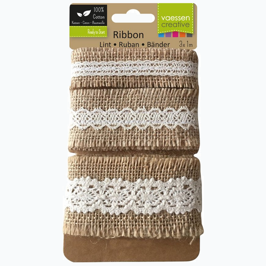 Ribbon Jute/Lace - Design 1