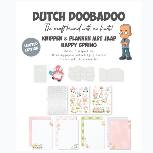 Papierset - DDBD Happy Spring - Knippen en Plakken met Jaap